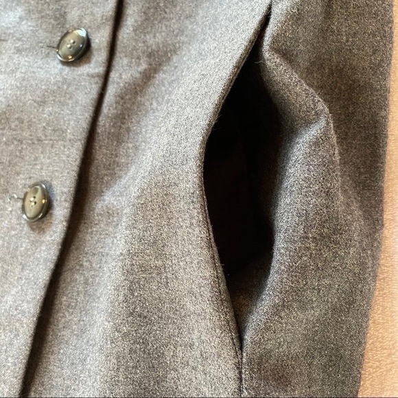 Vintage Mister Leonard Pure Virgin Wool Jacket Coat Dark Academia Gray Size 10 - Picture 5 of 14